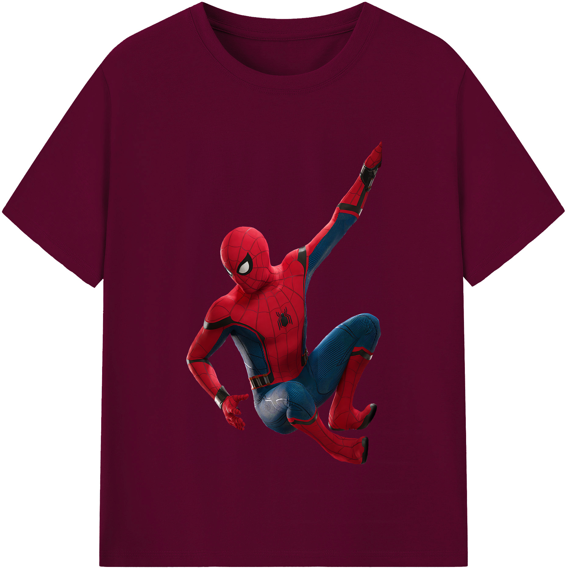 （画像用） Spider Man スパイダーマン レディースカジュアルプリントTシャツ（綿100％）
